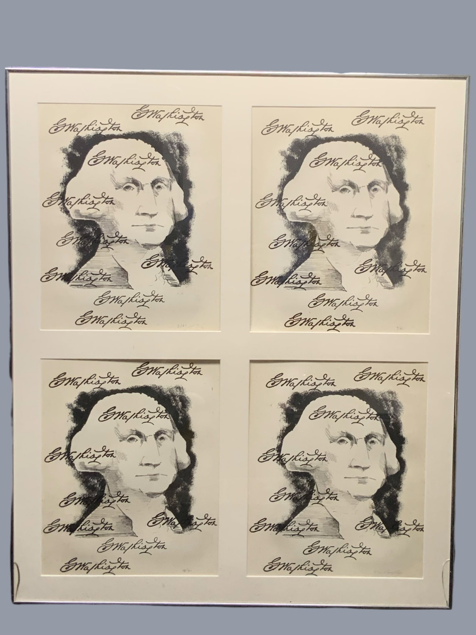 George Washington Lithograph 4-panel Grid (1 of 7)