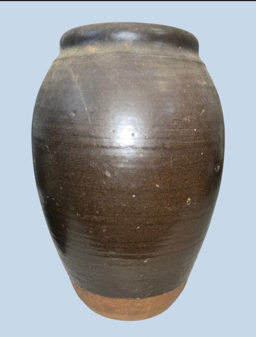 Rustic hand thrown clay vase (1 of 4)