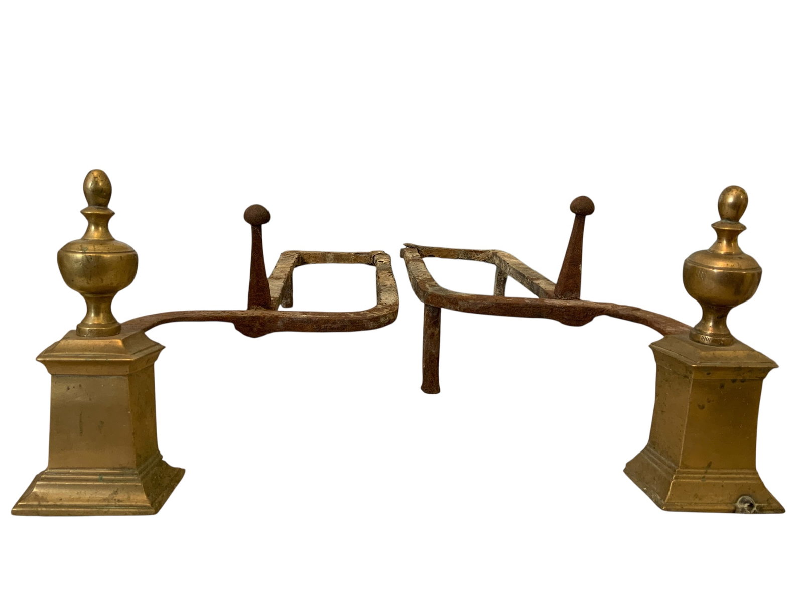 Unique Brass Andirons (1 of 3)