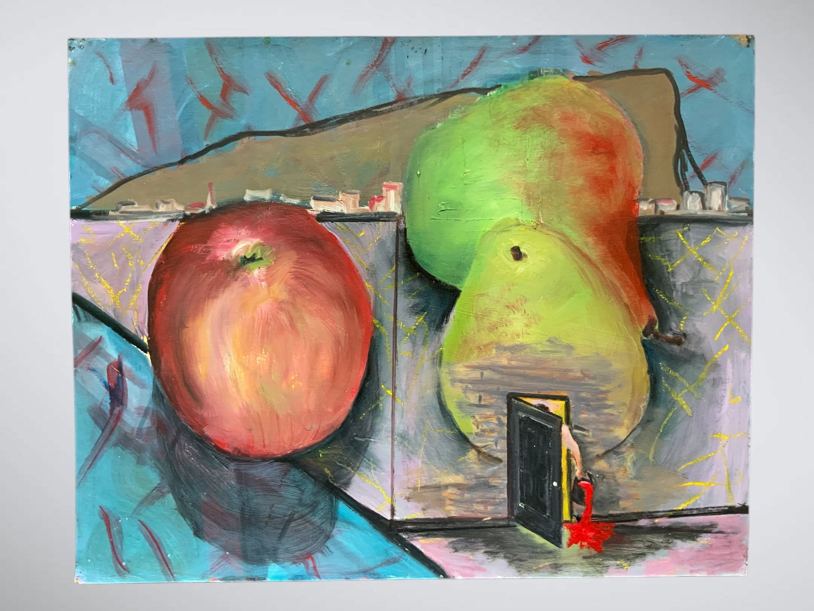 Ralph Neaderland: Paint on Cardboard: Ralph Neaderland: Paint on Cardboard. A signature has not been found on this piece but it was taken directly from the estate of Ralph Neaderland and is known to be his work. Roughly 32" x 40". >>>>>>>