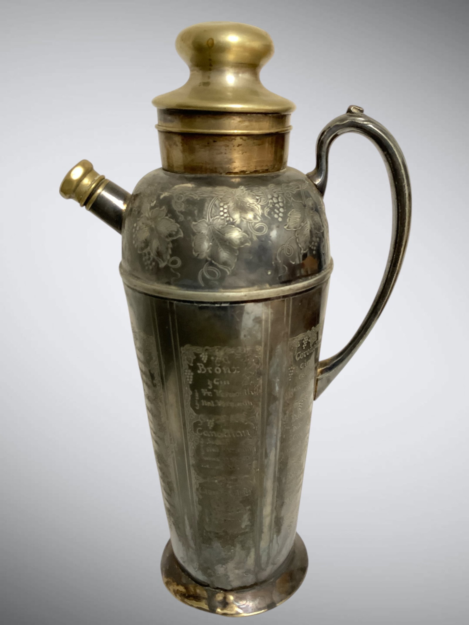 Art Deco Silver Plated Apollo EPNS Cocktail Shaker "What'll You Have" Bernard Rice's Sons (1 of 5)
