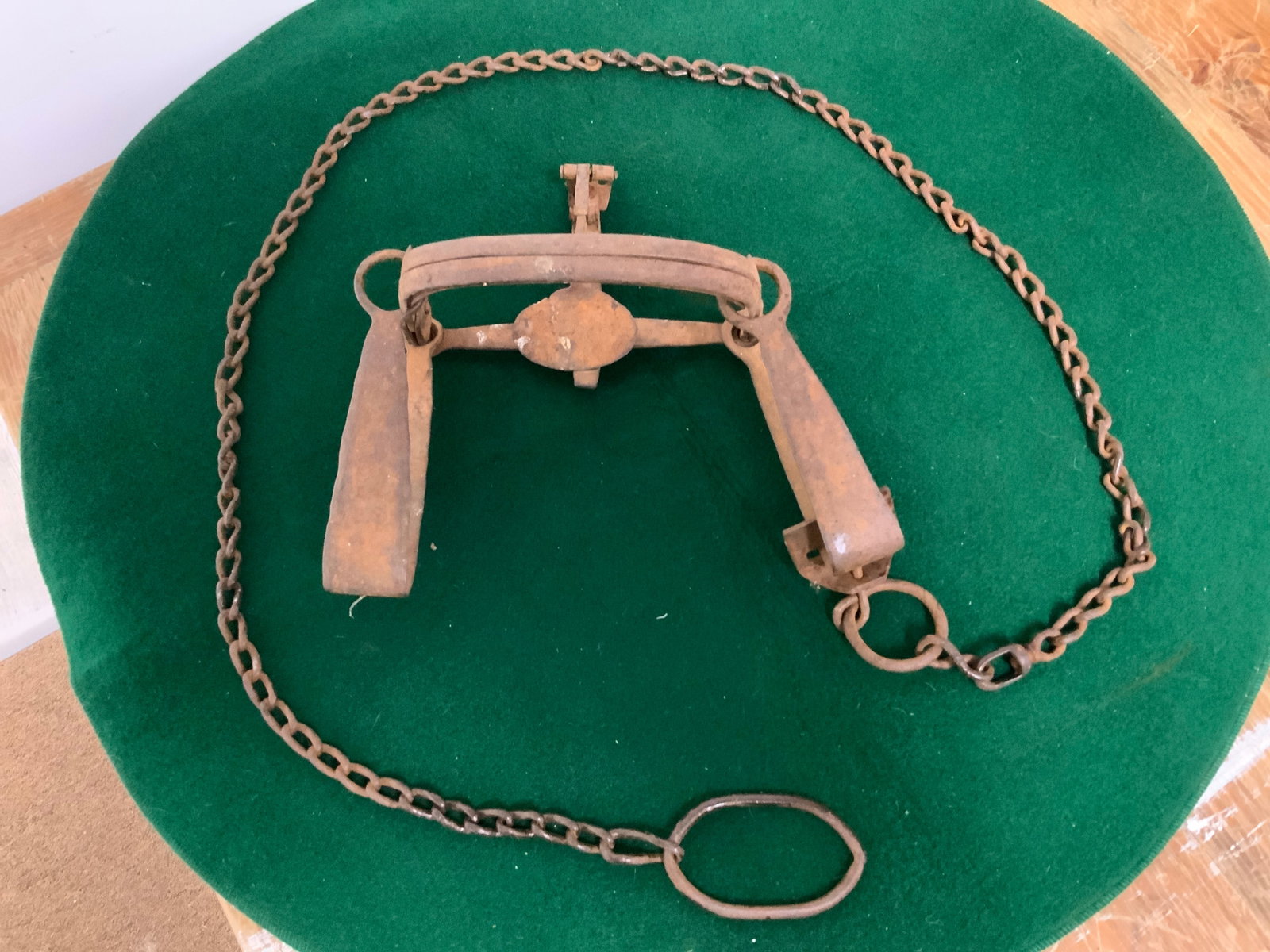 Vintage Long Spring Large Animal Leg Trap (1 of 3)