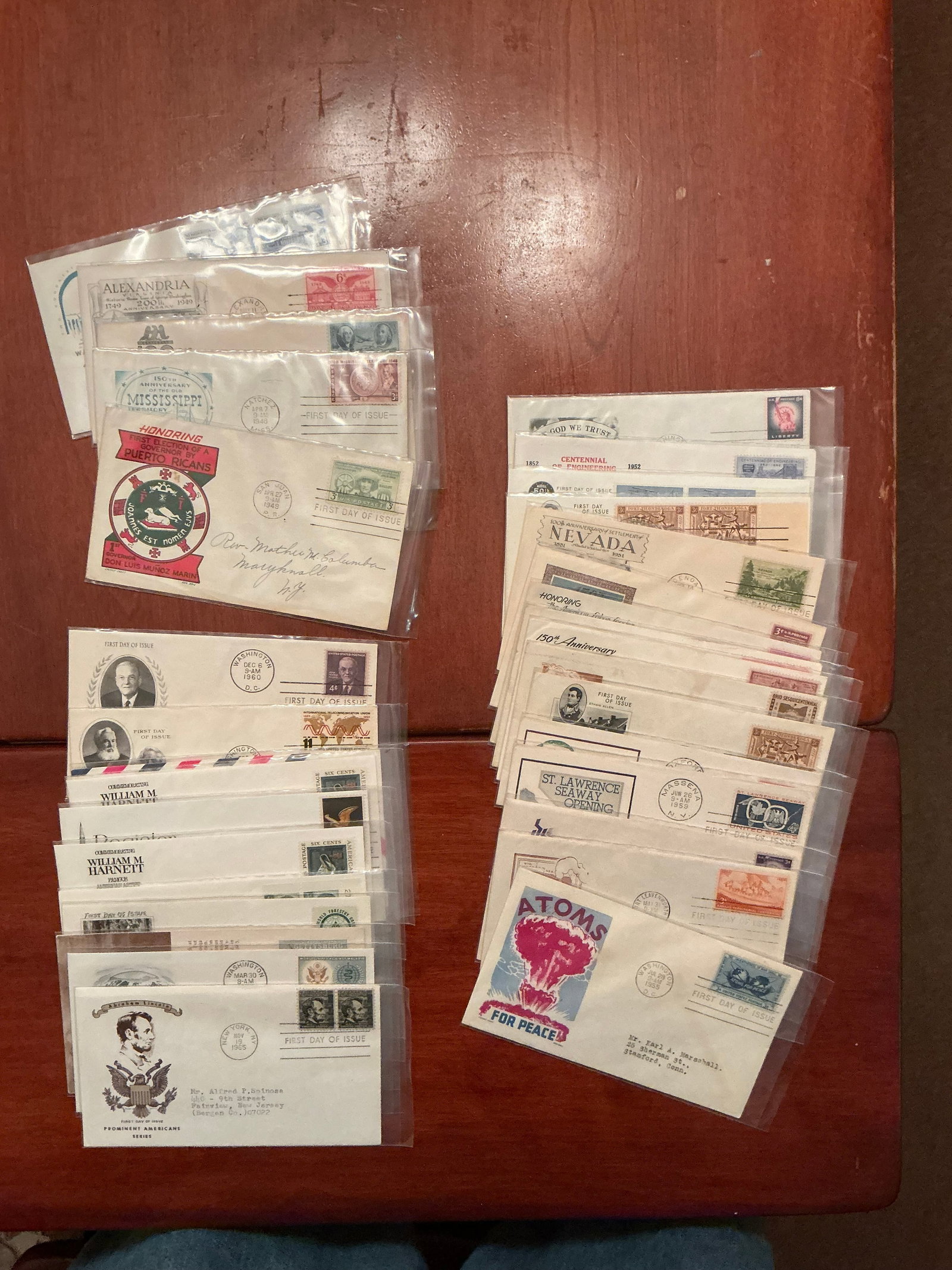 (32) FDC 1940s, ‘50s, ‘60s First Day Of Issue: (32) FDC 1940s, ‘50s, ‘60s First Day Of Issue‘>>>>>>>>>>>>>>READ—-READ—-READ—-Shipping for this lot is available ONLY THROUGH LIVEAUCTIONEERS/LIVESHIPPING. We advise all bidders to obtain 