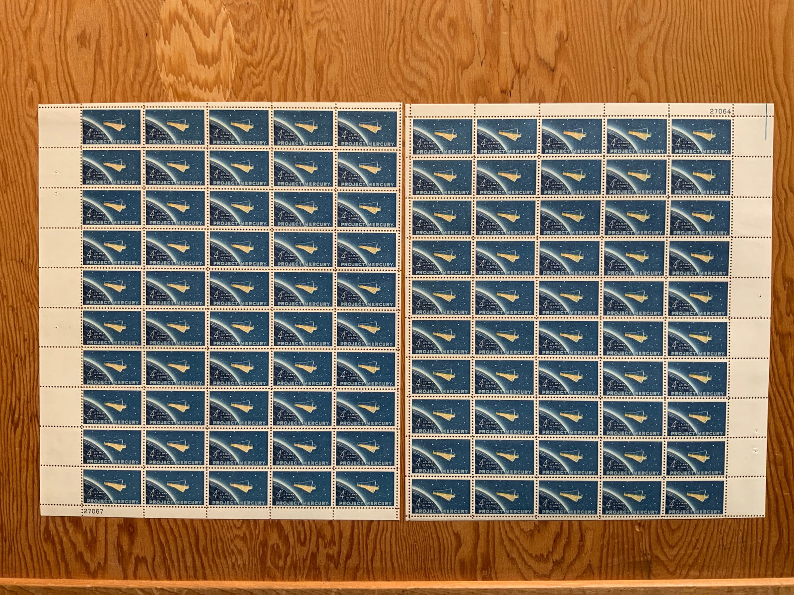 Mint Sheet 4c Project Mercury (2) Sheets / 100 stamps: Mint Sheet 4c Project Mercury (2) Sheets / 100 stamps..>>>>>>>>>>>>>>READ—-READ—-READ—-Shipping for this lot is available ONLY THROUGH LIVEAUCTIONEERS/LIVESHIPPING. We advise all bidders to obta