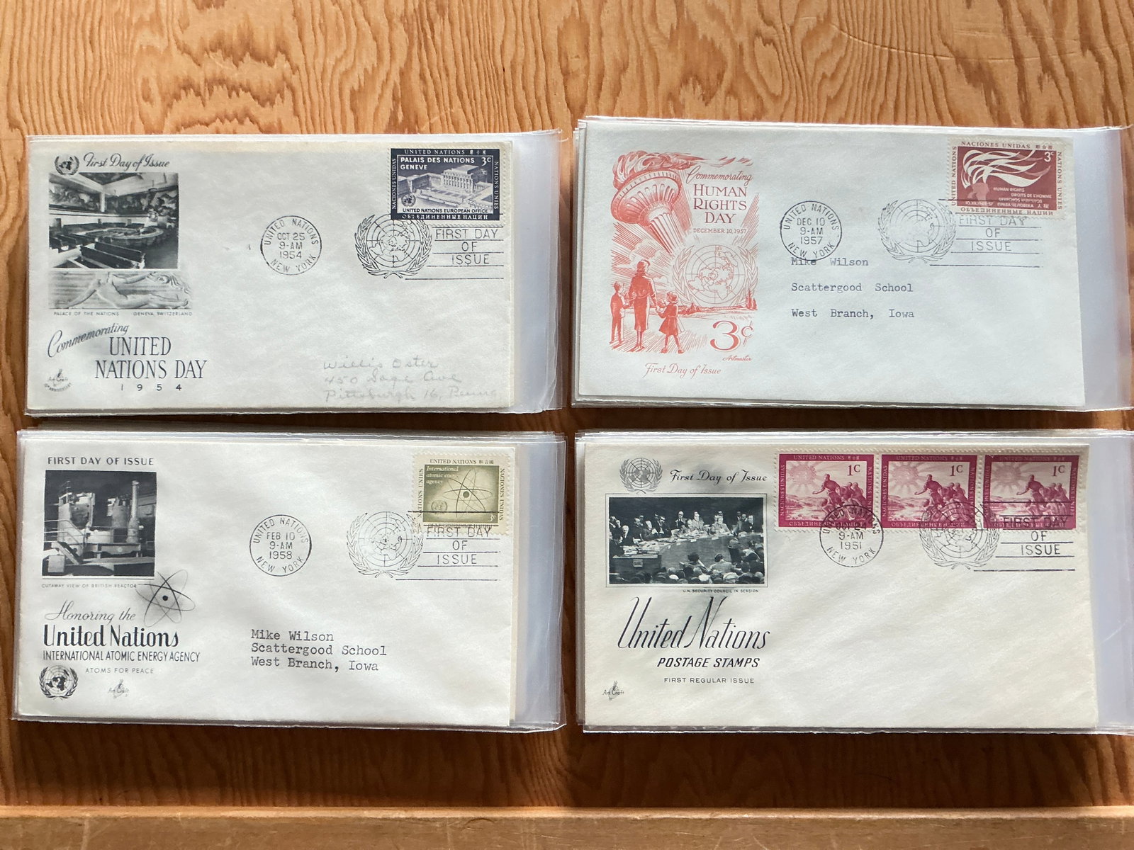 (51) United Nations First Day Covers FDC First Day of Issue Mixed Topics (1 of 13)