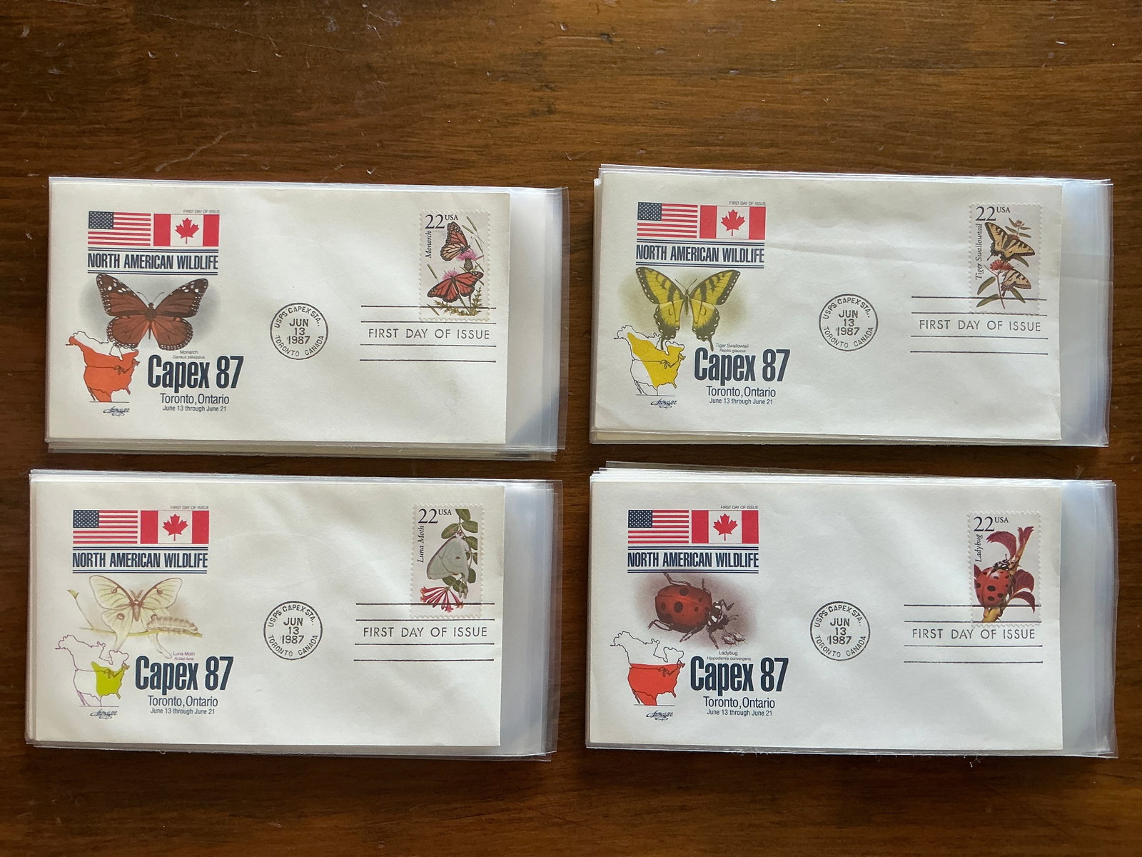 (49) FDC Capex 87 North American Wildlife First Day of Issue Covers: (49) FDC Capex 87 North American Wildlife First Day of Issue Covers. Each cover and stamp is unique. American Elk is missing. .>>>>>>>>>>>>>>READ—-READ—-READ—-Shipping for this lot is available 