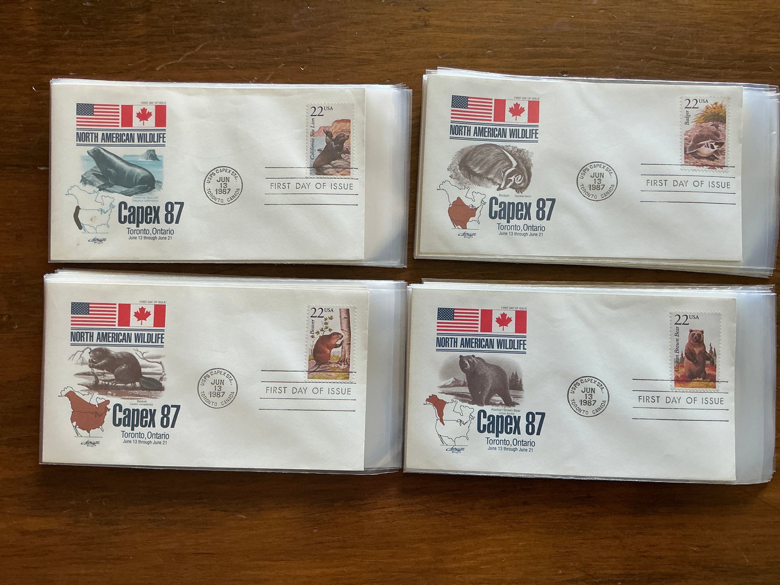(47) FDC Capex 87 North American Wildlife First Day of Issue Covers (1 of 12)