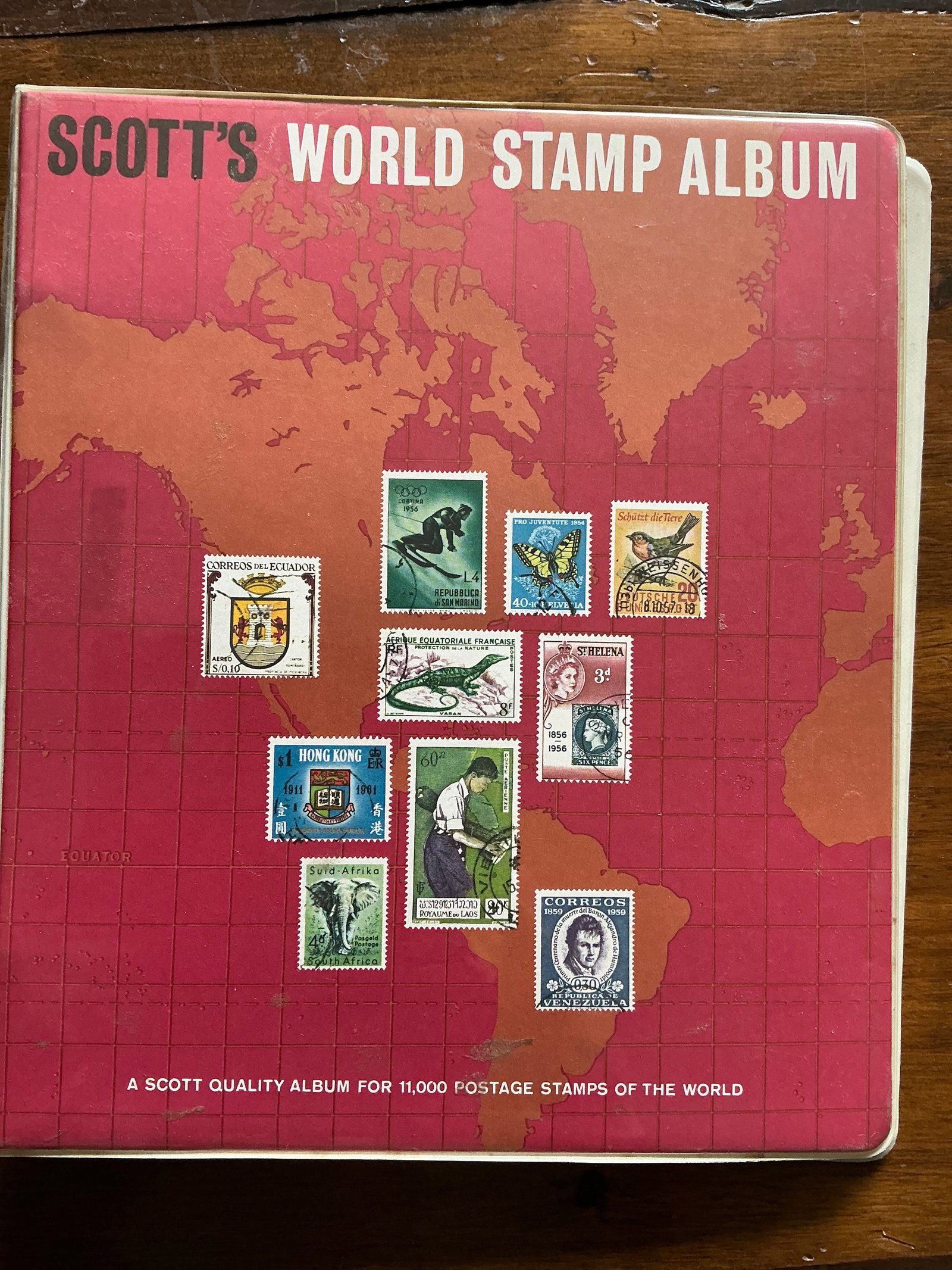 SCOTT’S WORLD STAMP ALBUM 1969 intact as found (1 of 19)