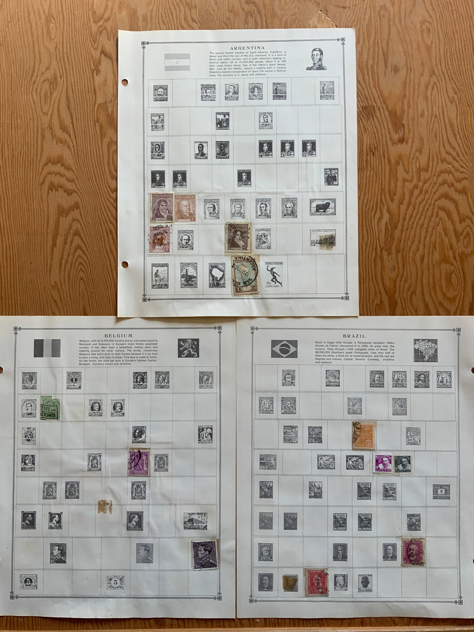 (59) Loose Pages with Stamps Scott’s World Stamp Album (1 of 20)