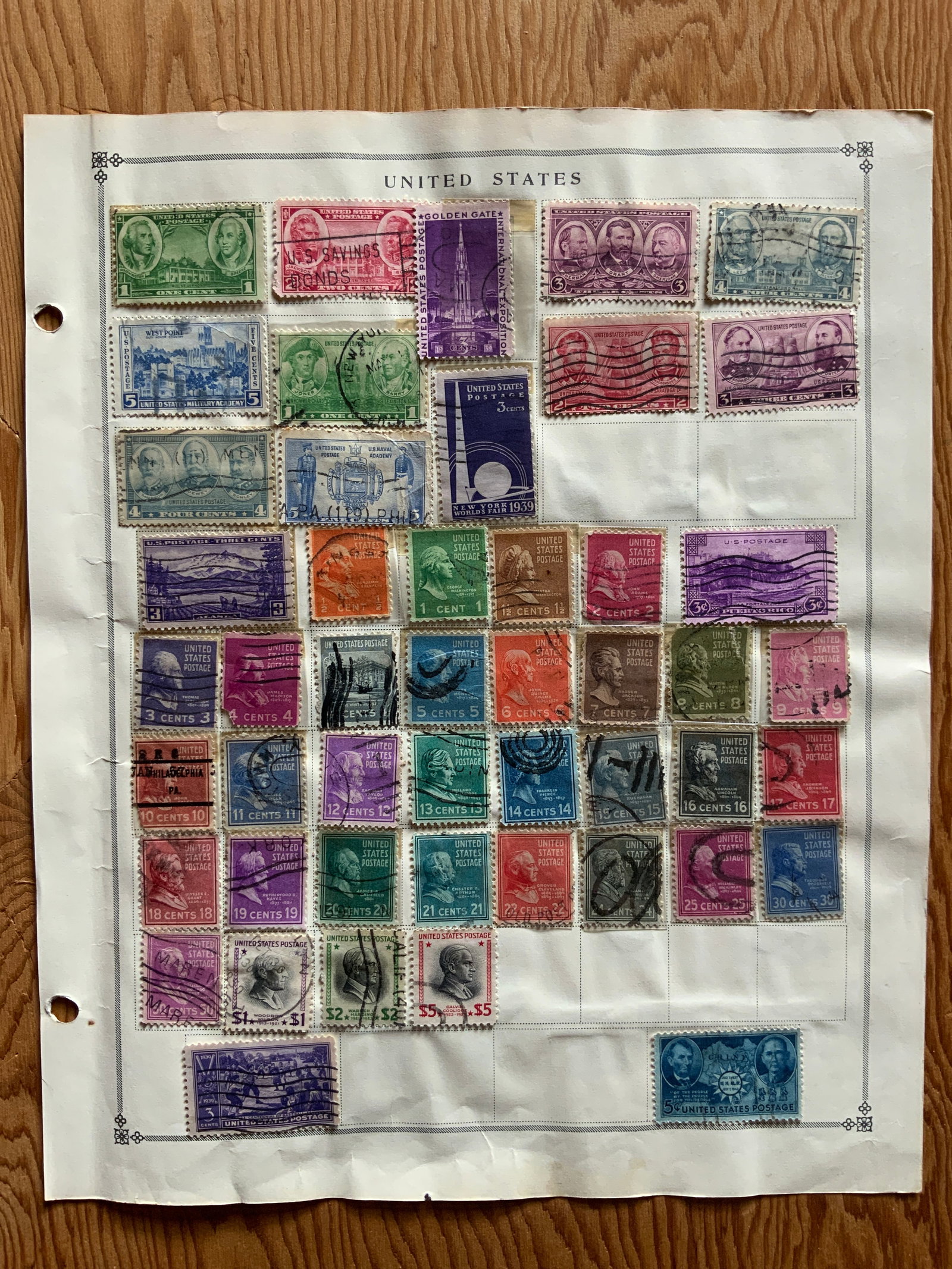 Random Album Pages With Attached Stamps (1 of 20)