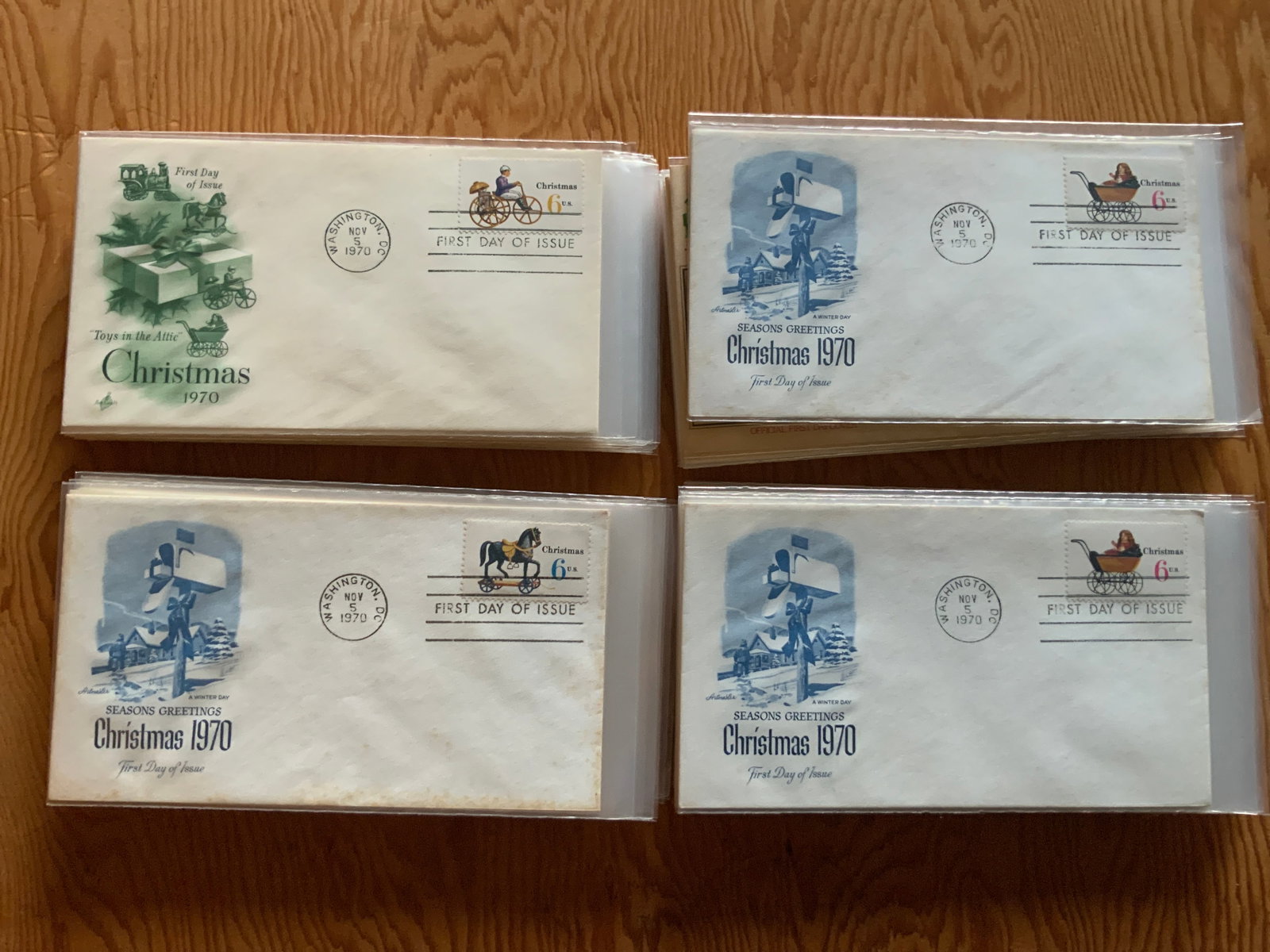 (80) FDC 1970s CHRISTMAS First Day of Issue Covers (1 of 20)