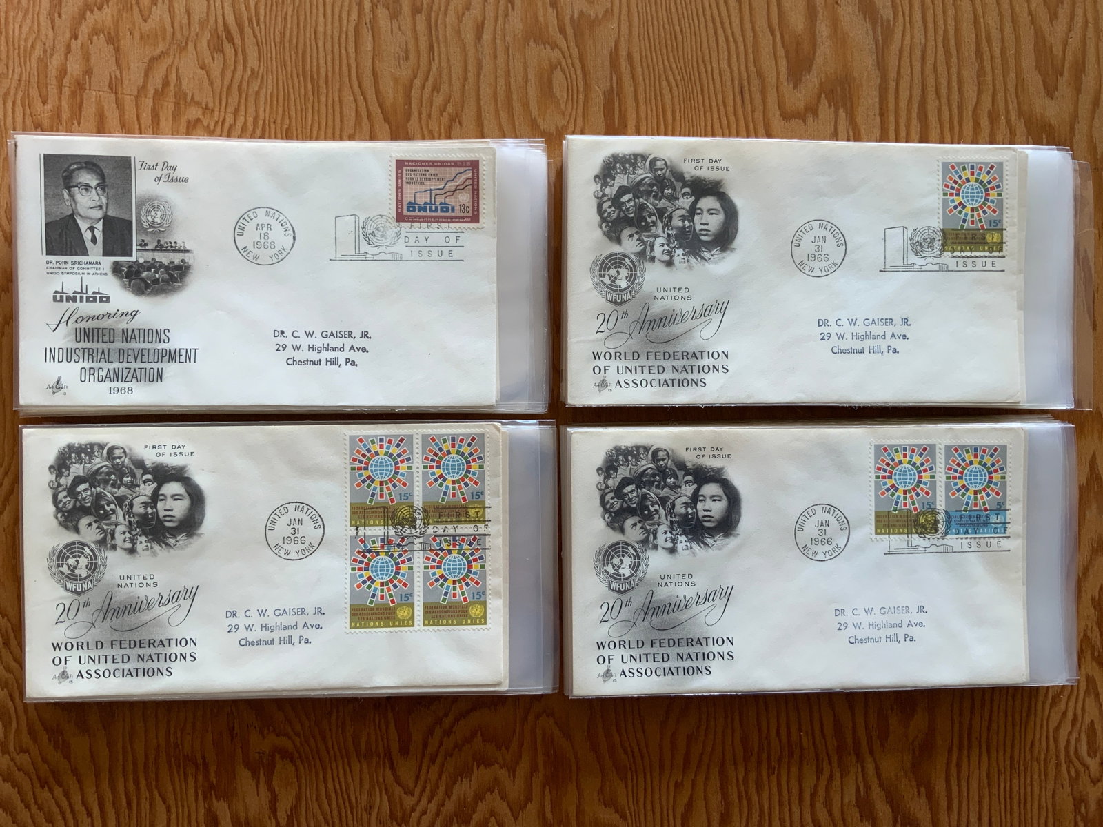 (80) FDC 1960s UNITED NATIONS Postmark First Day of Issue Covers (1 of 20)