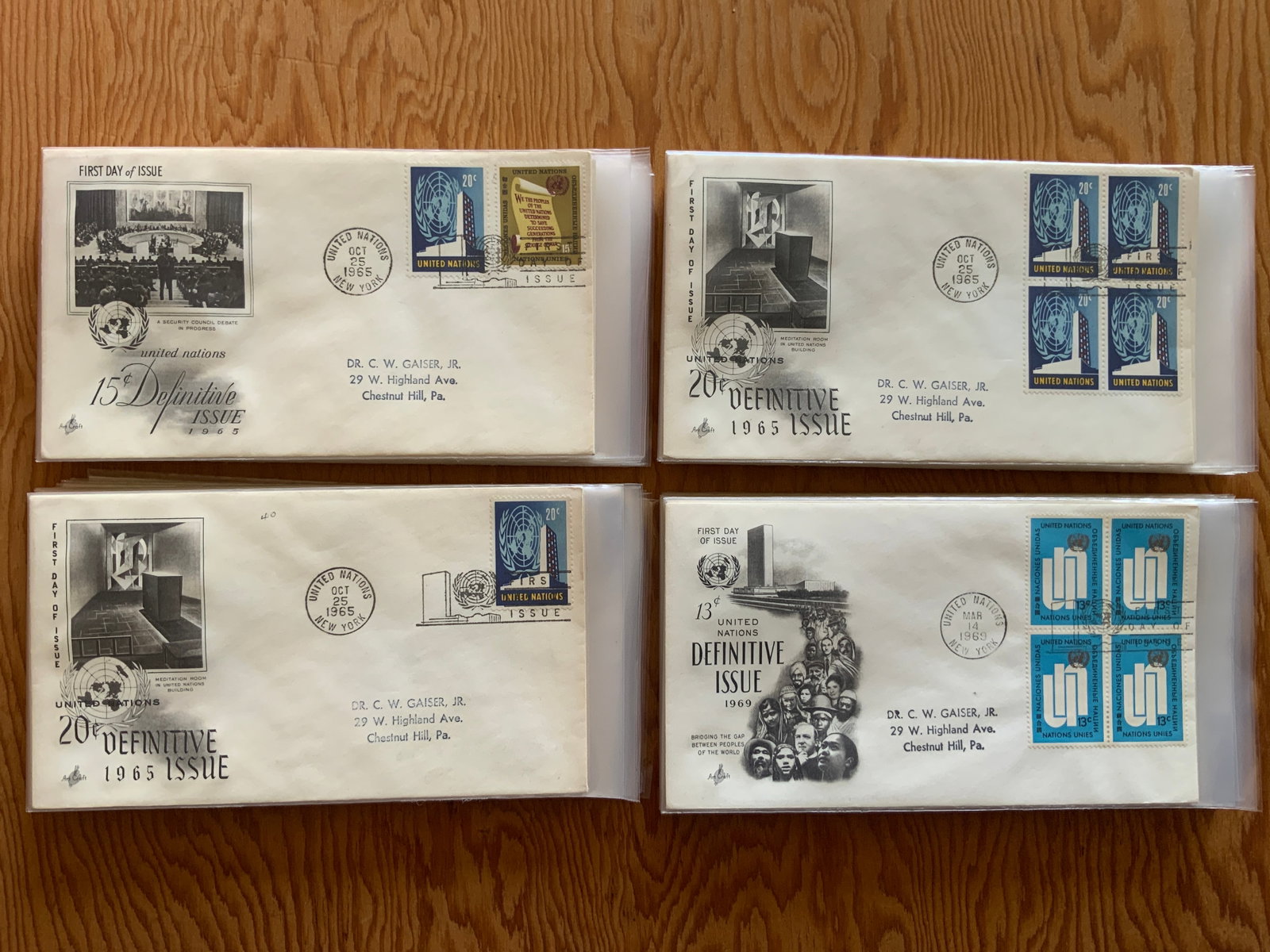 (80) FDC 1960s UNITED NATIONS Postmark First Day of Issue Covers (1 of 20)
