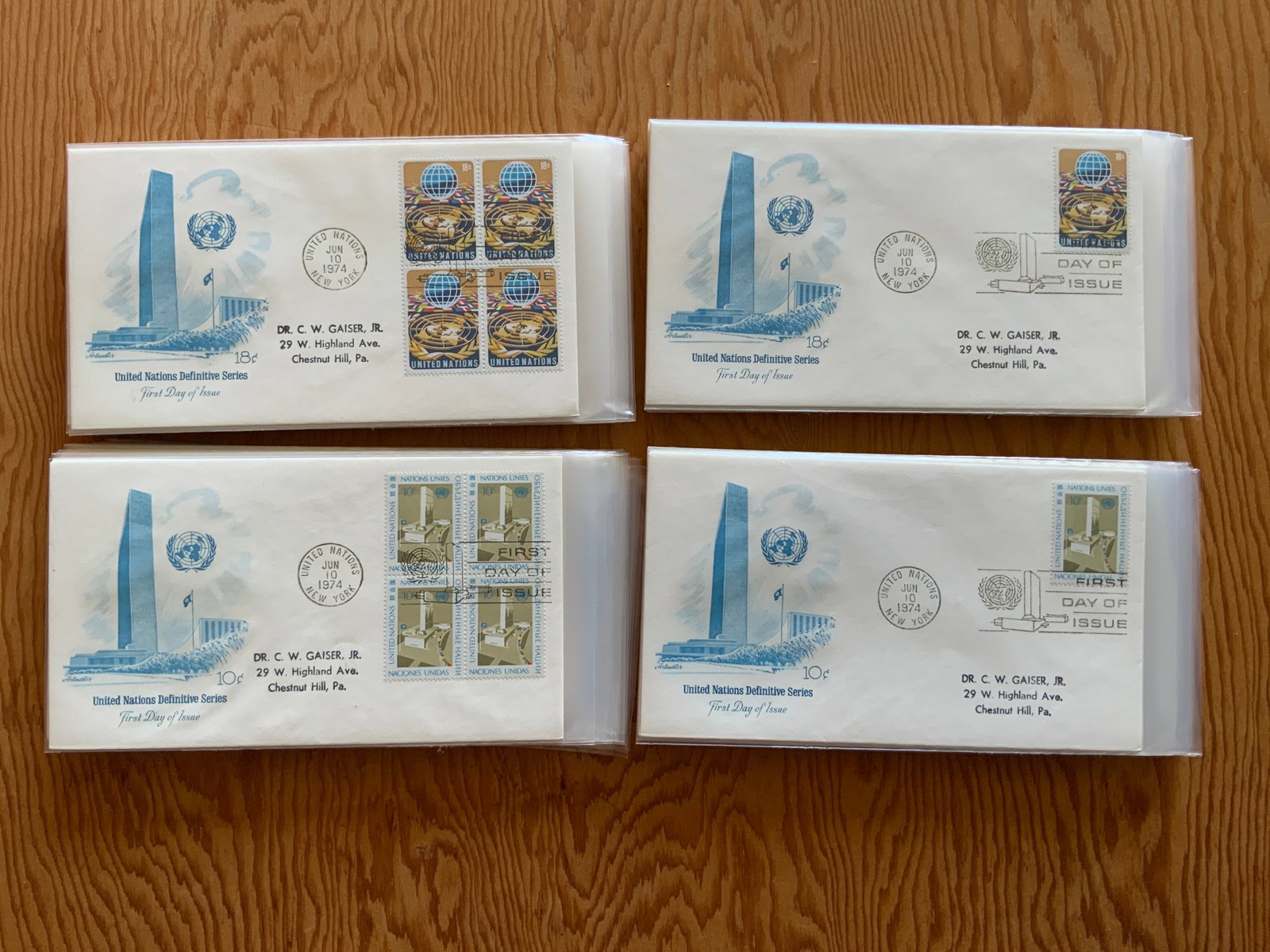 (80) FDC 1970S UNITED NATIONS Postmark First Day of Issue Covers (1 of 20)