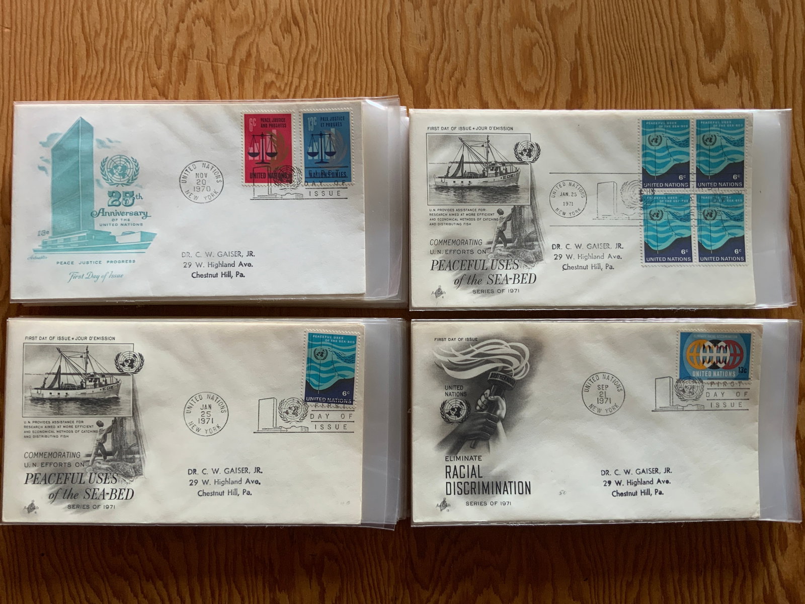 (80) FDC 1970S UNITED NATIONS Postmark First Day of Issue Covers (1 of 20)
