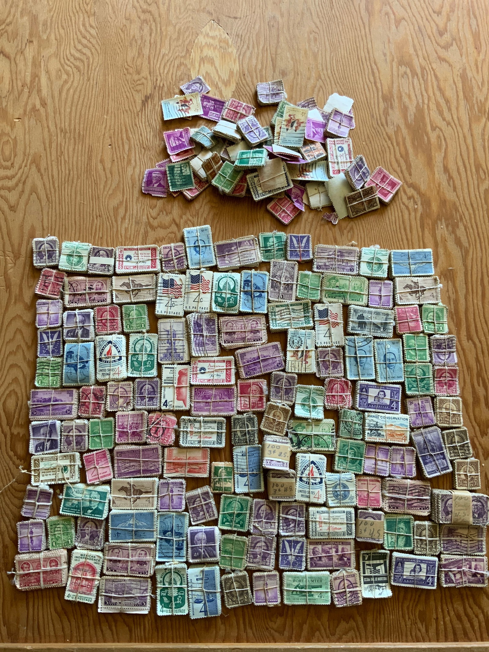 Estimated 6500 Used Stamps in Avg Bundles of 50 each (1 of 4)