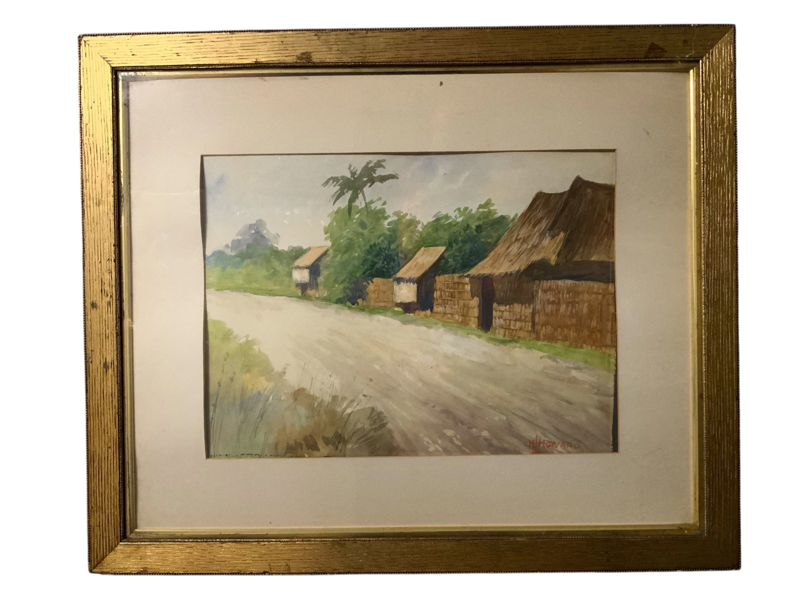 Vintage Landscape Watercolor Signed H | Howard (1 of 4)