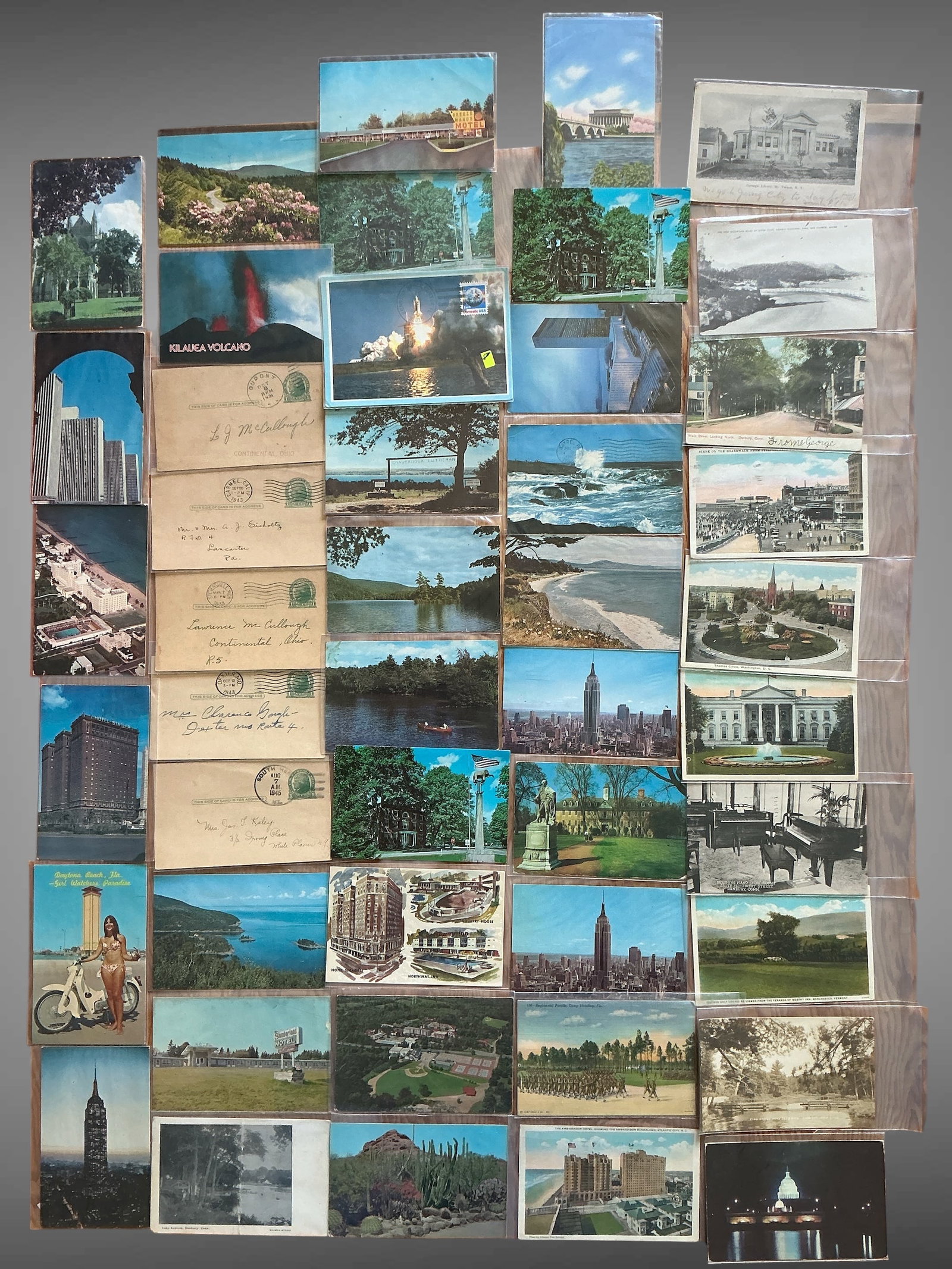 Vtg Picture Postcards Eastern US Written and/or Posted Approx 45cards (1 of 8)