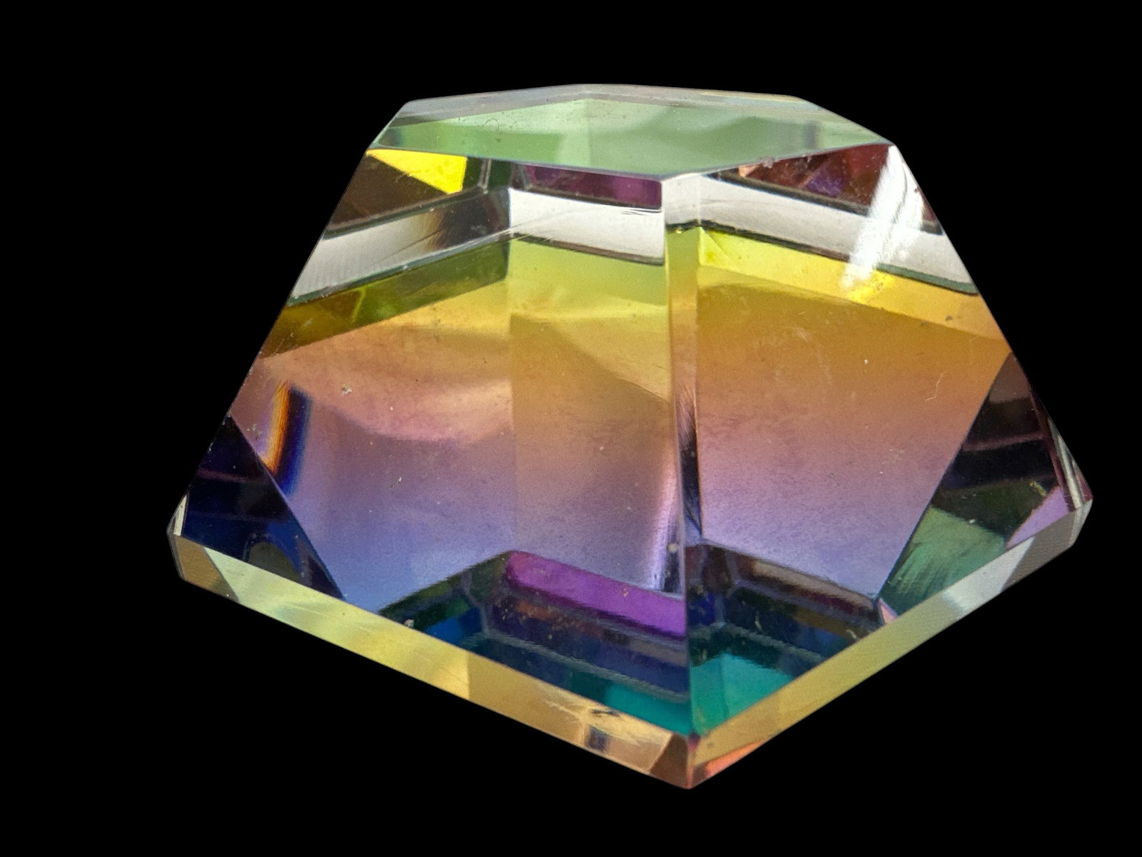 Vtg Hand-cut Multi-facet Lead Crystal Paperweight Western Germany (1 of 3)