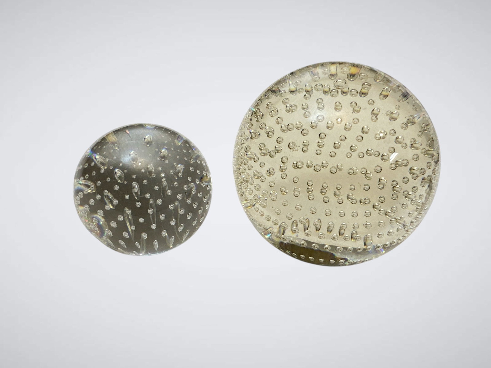 (2) Murano-style Controlled Bubble Paperweights (1 of 5)