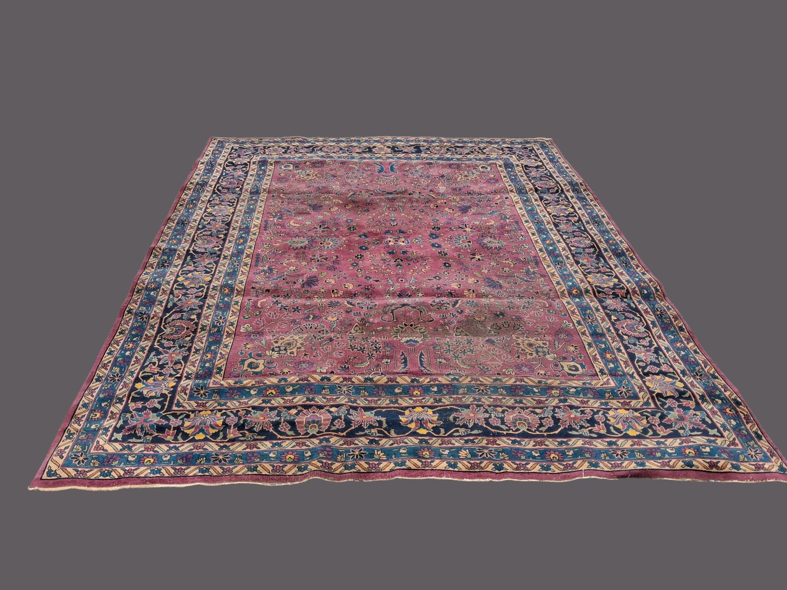 Antique hand made rug 100 years old (1 of 5)