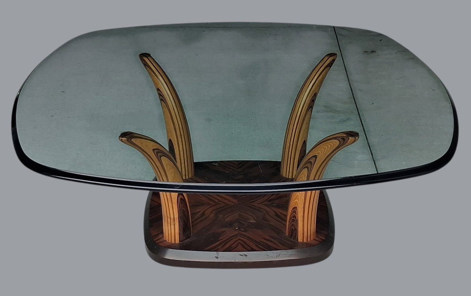 Henredon horn base glass top coffee table (1 of 2)
