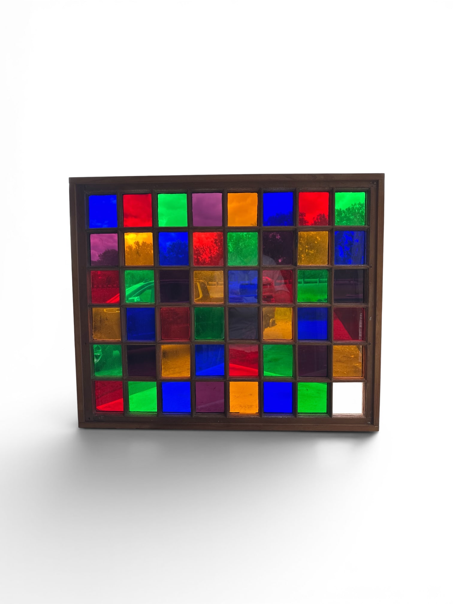 Multi-pane Multi-color Framed Pixel Panel - 2