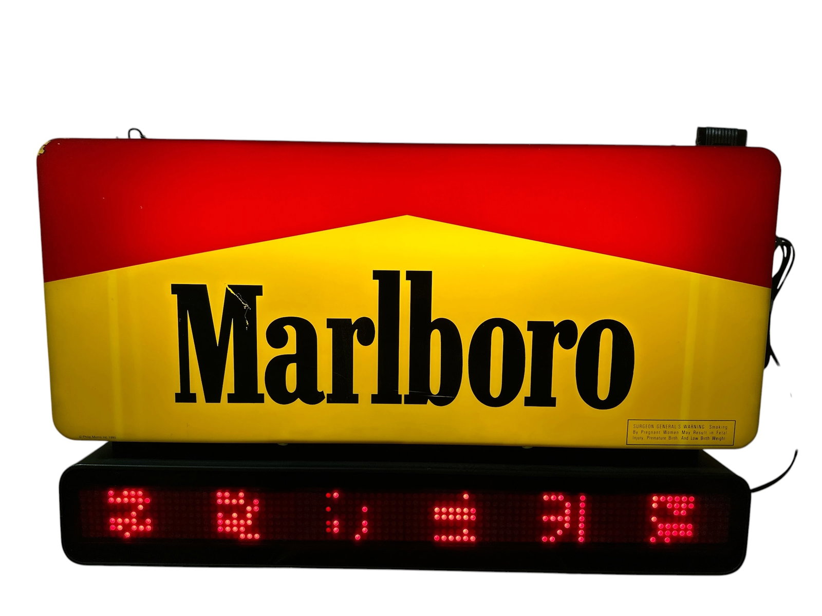 Lighted Marlboro Sign with Scrolling Message Line (1 of 3)