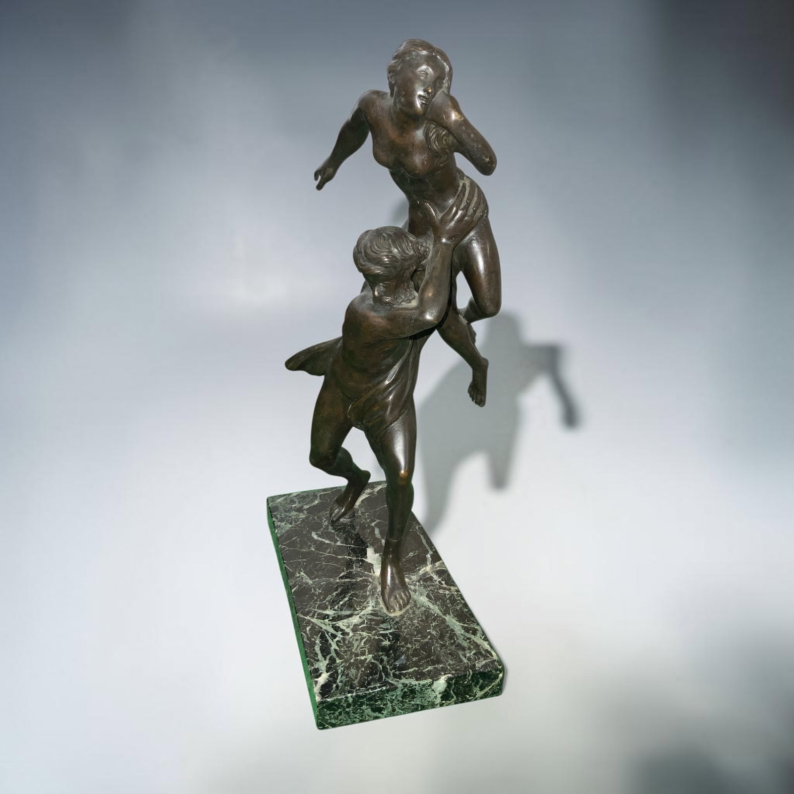 Art Deco Style Bronze Acrobatic Dancing Couple On Dark Marble Base (1 of 4)