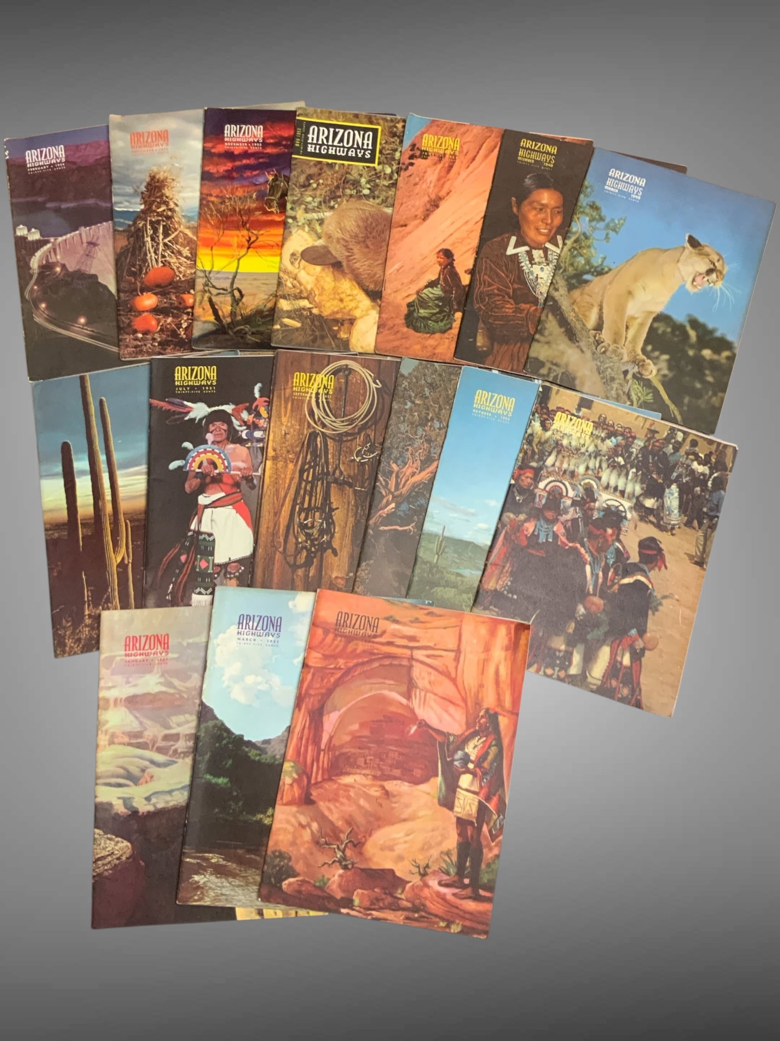 (16) Select Issues 19402 & 50s ARIZONA HIGHWAYS Publication (1 of 4)