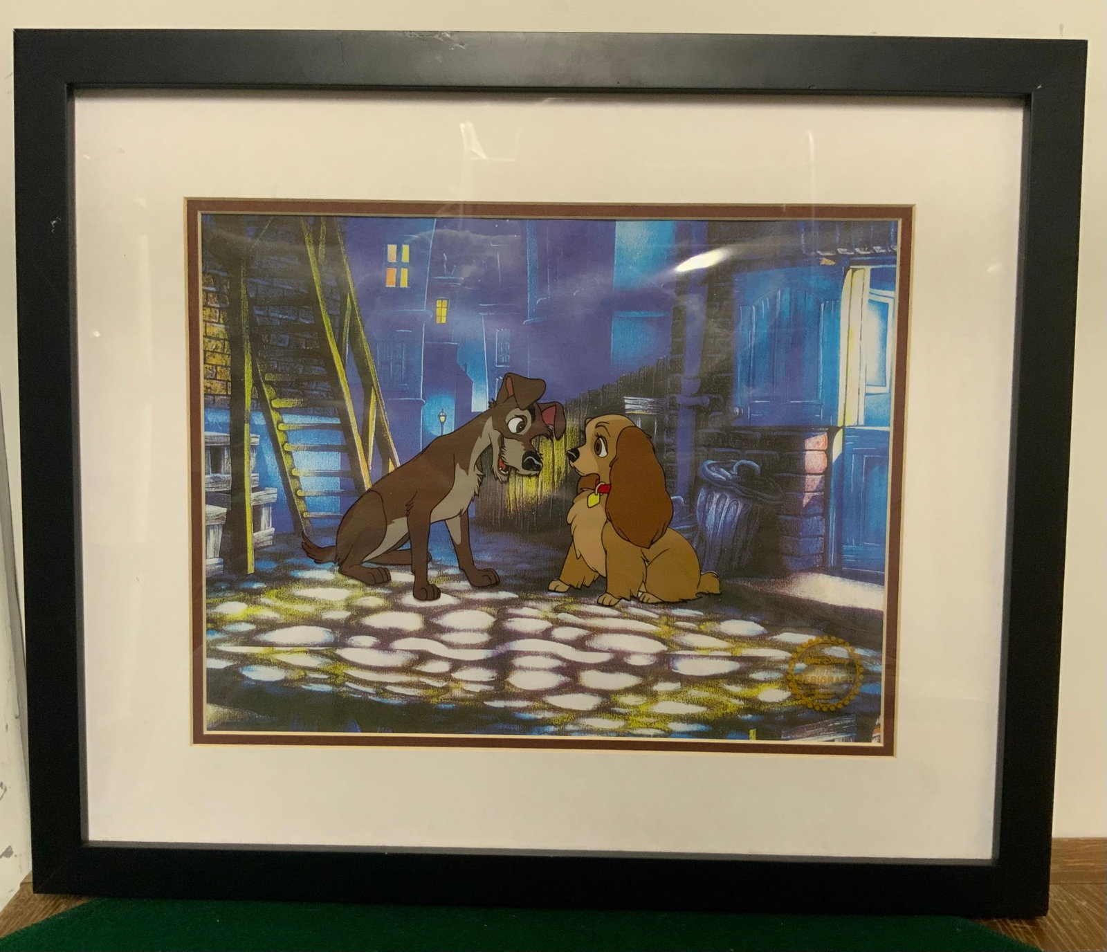 Walt Disney Company Serigraph LADY AND THE TRAMP from original art: Walt Disney Company Serigraph LADY AND THE TRAMP from original art. COA not included. 17" x 20". .>>>>>>>>>>>>>>READ—-READ—-READ—-Shipping for this lot is available ONLY THROUGH LIVEAUCTIONEERS/
