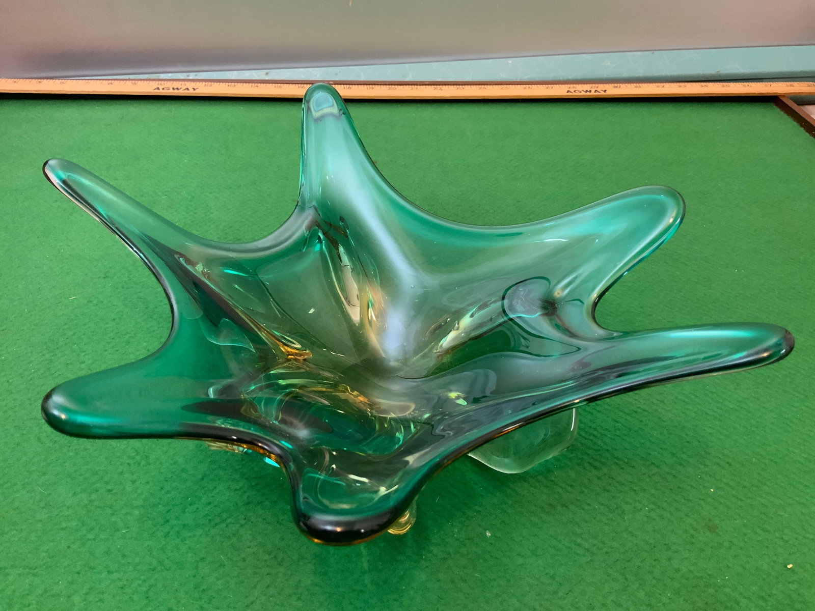 Large VTG Murano(attributed) Splash Pulled Tip Centerpiece Bowl (1 of 5)