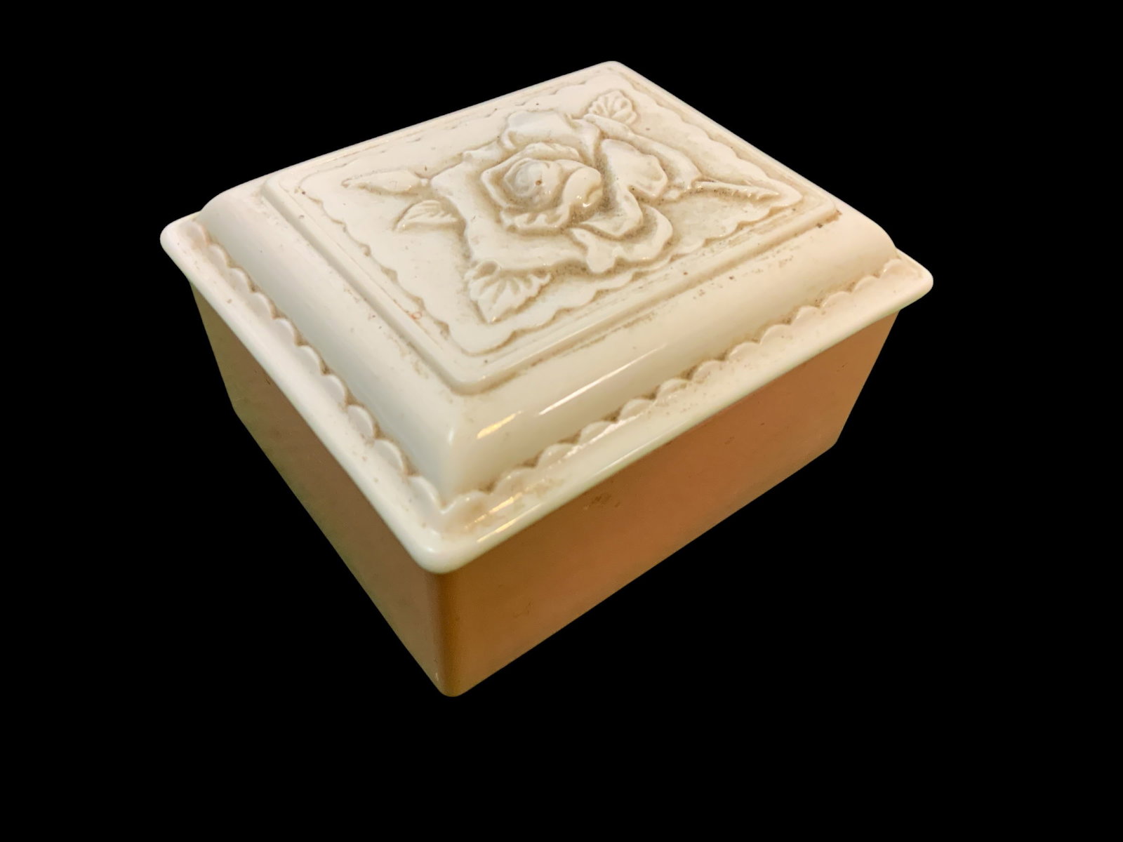Vtg Fire King Glass Trinket Box with Lid (1 of 7)