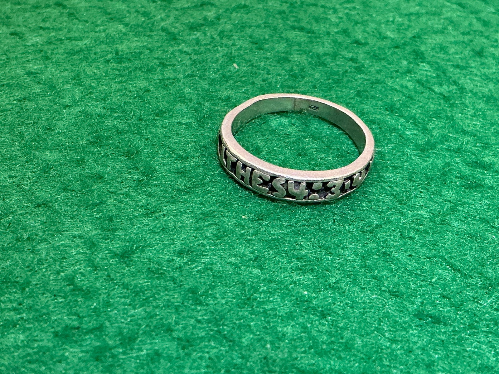 925 Sterling Silver Commitment Ring 1THES 4:3-4 Size 7 (1 of 5)