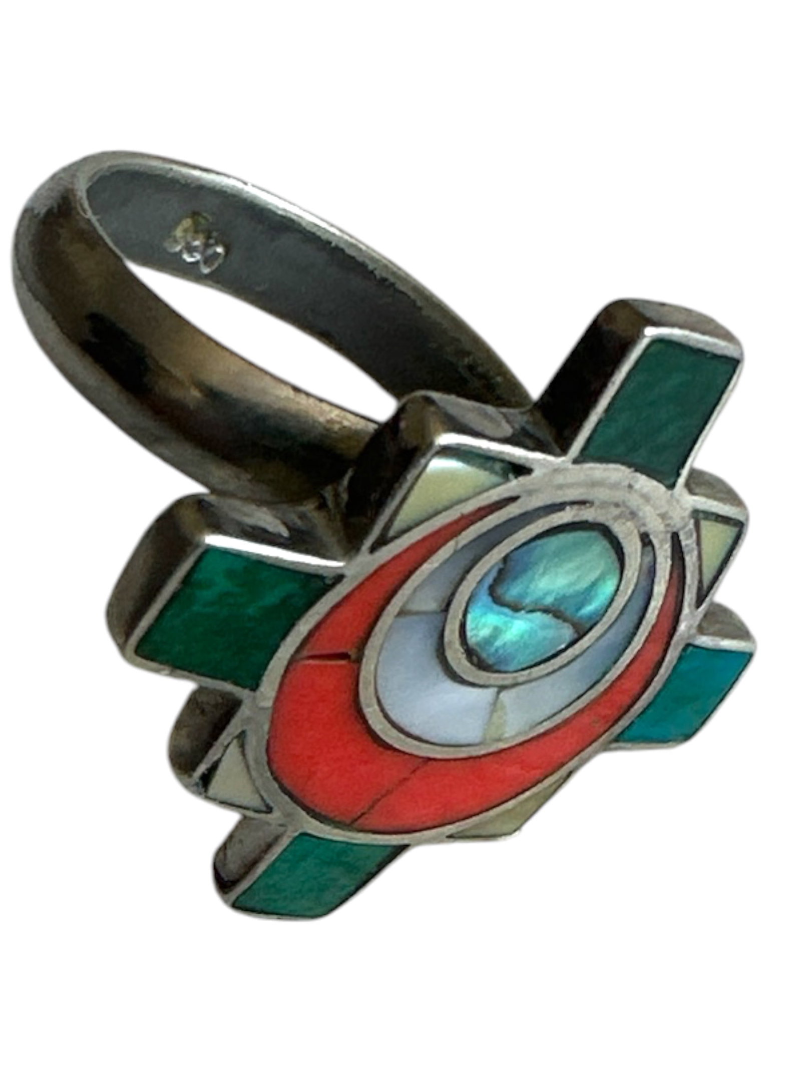 Vintage 950 Sterling Peruvian Chakana Ring Size 8: Vintage 950 Sterling Peruvian Chakana Ring Size 8. .>>>>>>>>>>>>>>READ—-READ—-READ—-Shipping for this lot is available ONLY THROUGH LIVEAUCTIONEERS/LIVESHIPPING. We advise all bidders to obtain