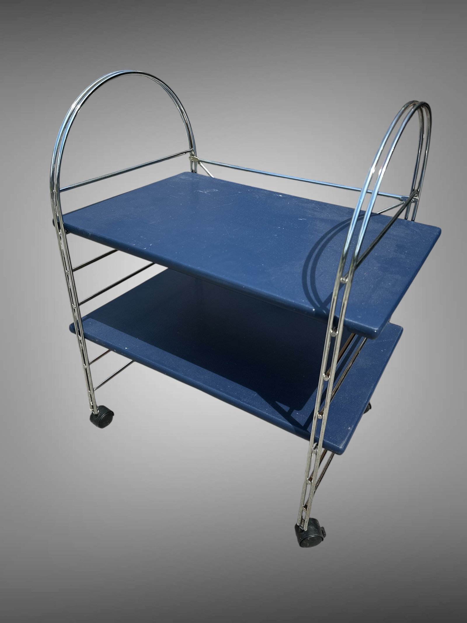 Vintage Serving Trolley / Cart in Blue (1 of 4)