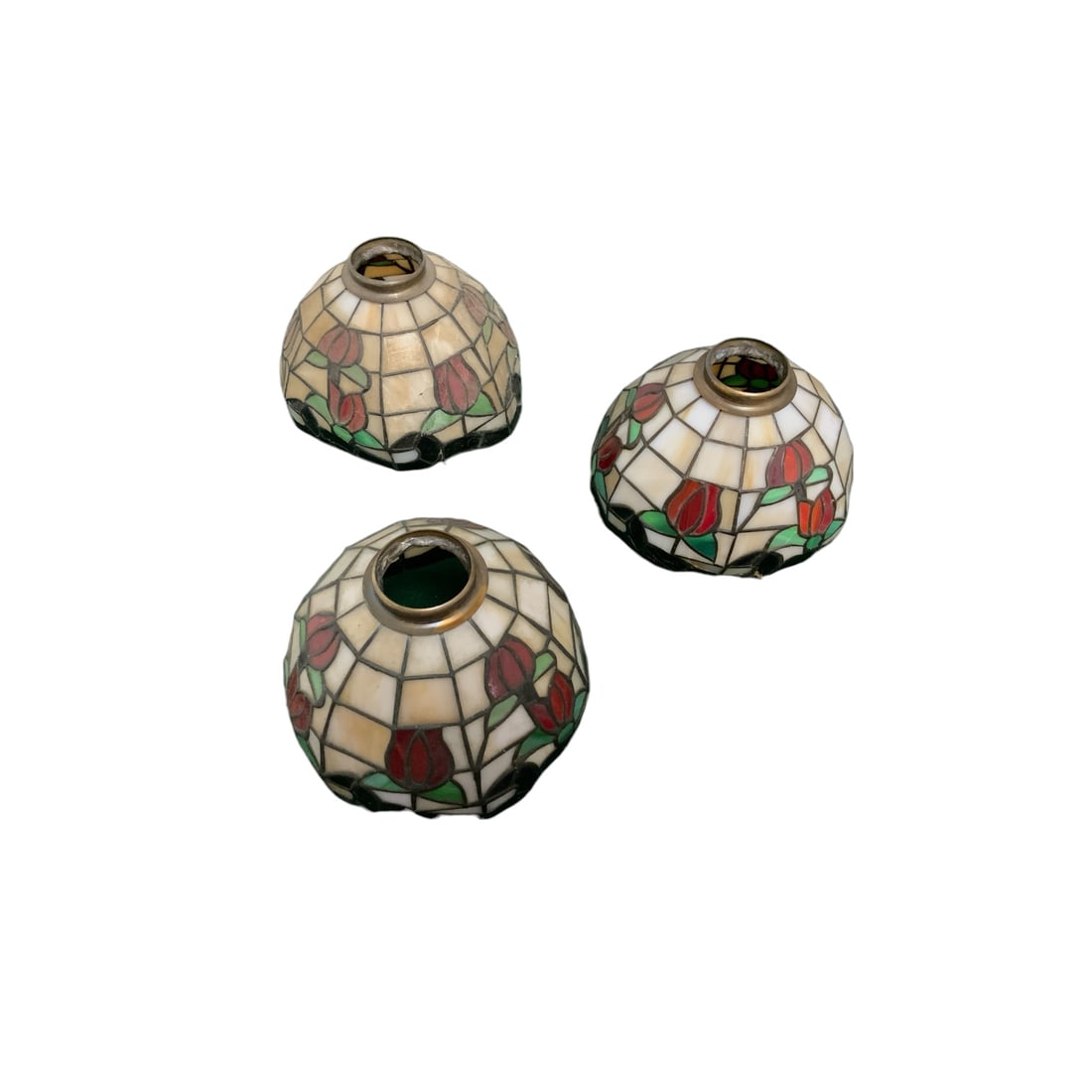 (3) Tiffany-Style Stained Glass Light Shades *Read Description* (1 of 5)