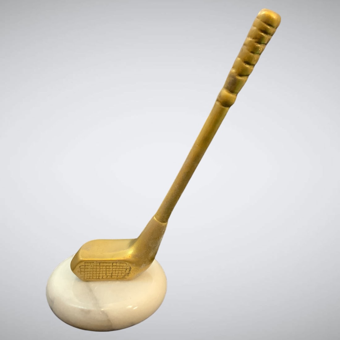 Paperweight: Brass Golf Club on Marble Base (1 of 4)