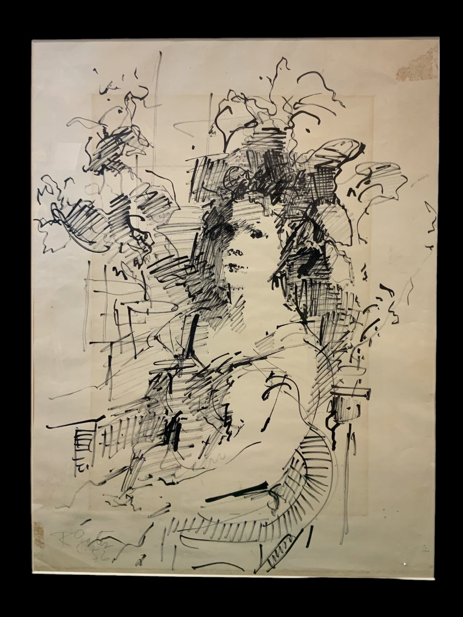 Ink Drawing - Framed - R Gates 56 (1 of 5)