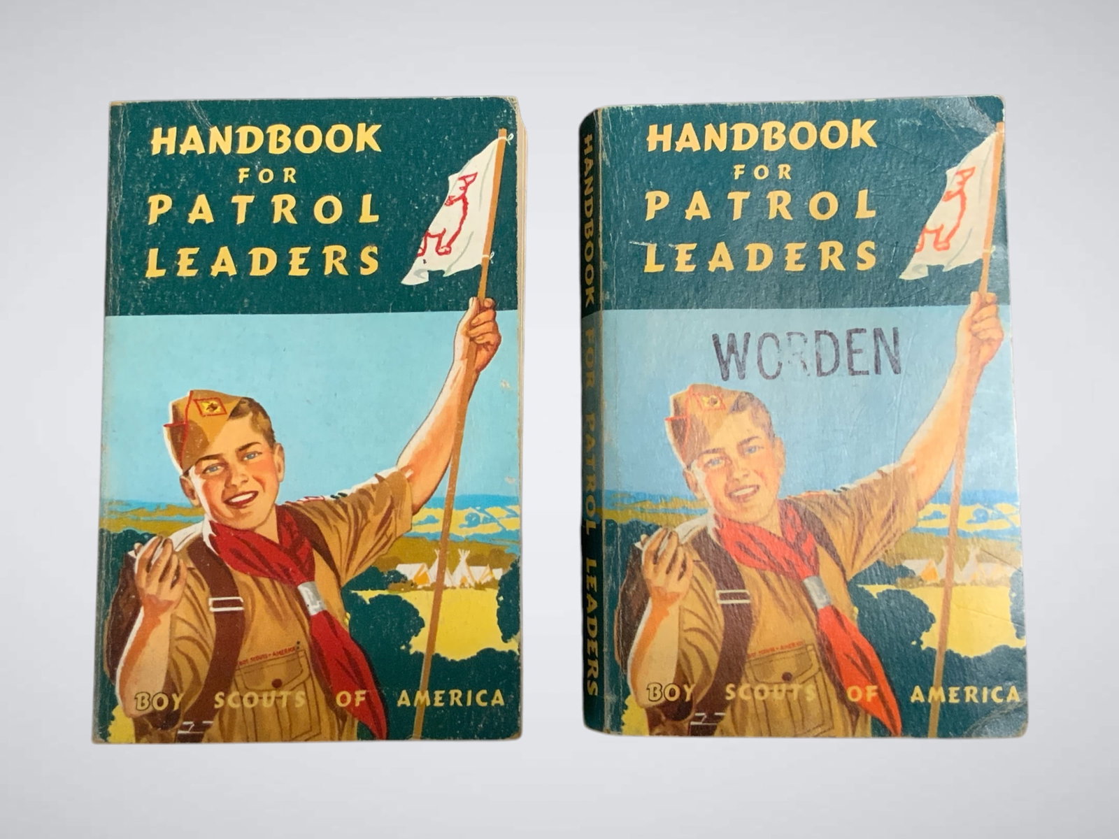 (2) 1950 Boy Scouts of America HANDBOOK FOR PATROL LEADERS (1 of 4)
