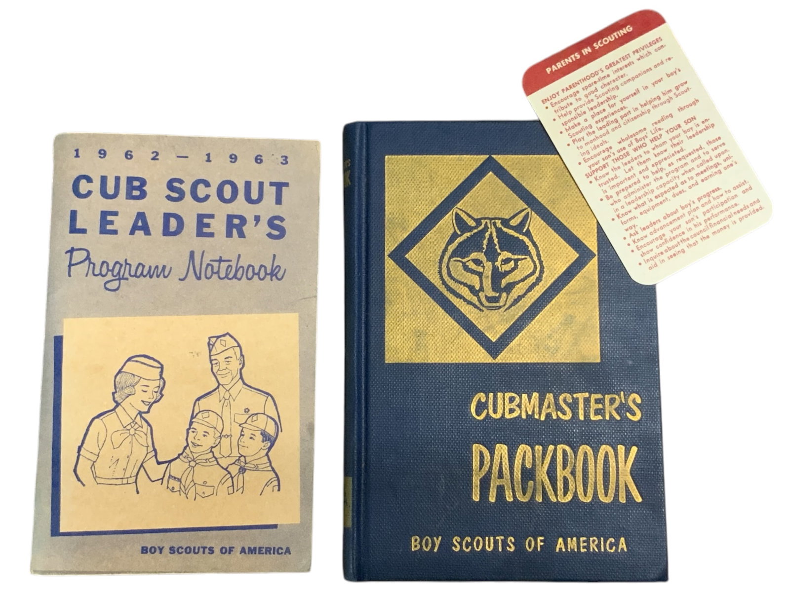 1961 CUBMASTER'S PACKBOOK & 1962-1963 CUB SCOUT LEADER'S PROGRAM NOTEBOOK (1 of 2)