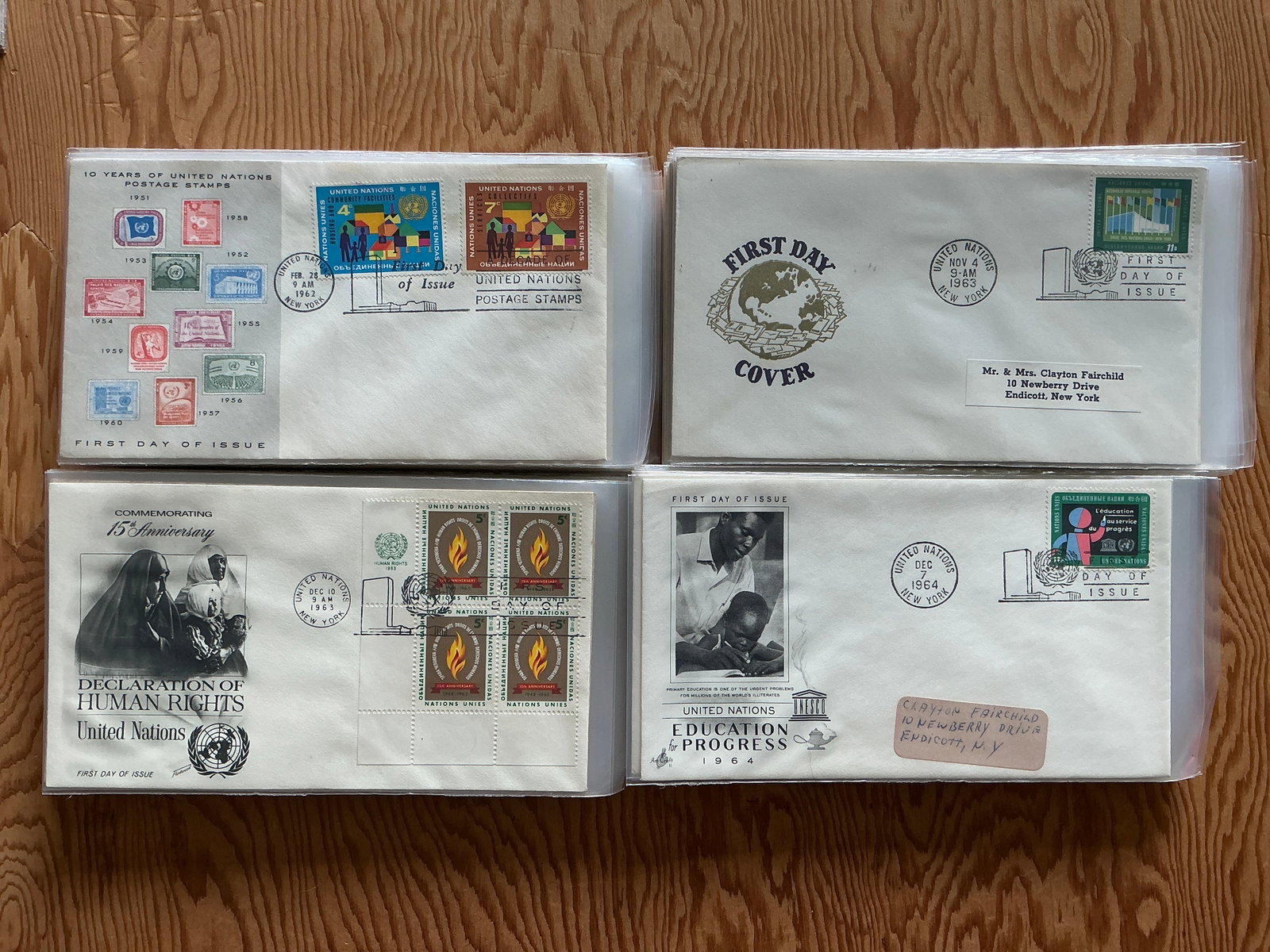 (80) Early 1960s United Nations Postmark Covers FDC(mostly) First Day of Issue: (80) Early 1960s United Nations Postmark Covers FDC(mostly) First Day of Issue. UNGRADED. ANY PENCIL OR INK MARKS HAVE UNKNOWN SIGNIFICANCE AND ARE BY A PREVIOUS OWNER - NOT BY AUCTION STAFF.ALL lots 