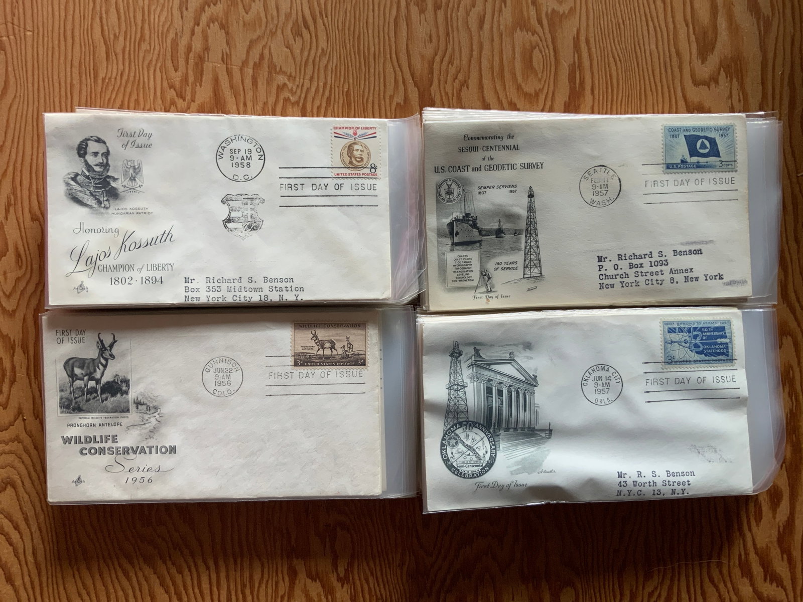 (80) 1950s United States Covers FDC(mostly) First Day of Issue.: (80) 1950s United States Covers FDC(mostly) First Day of Issue.. . UNGRADED. ANY PENCIL OR INK MARKS HAVE UNKNOWN SIGNIFICANCE AND ARE BY A PREVIOUS OWNER - NOT BY AUCTION STAFF.ALL lots are wrapped i