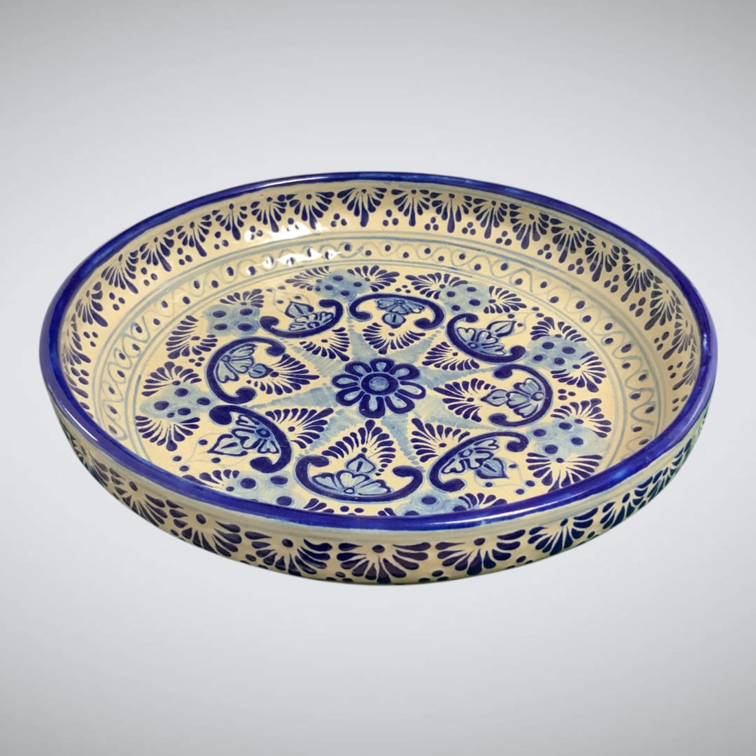 Hand-painted Pottery Console Bowl Talavera Pue-Mex (1 of 3)