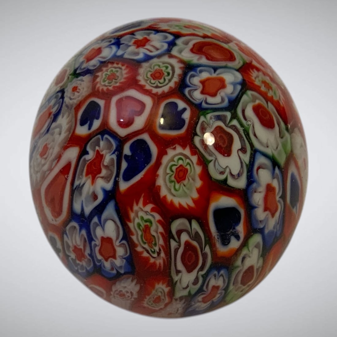 Paperweight: Murano-style Millefiori Hearts, Clubs, Spades and etc. (1 of 4)