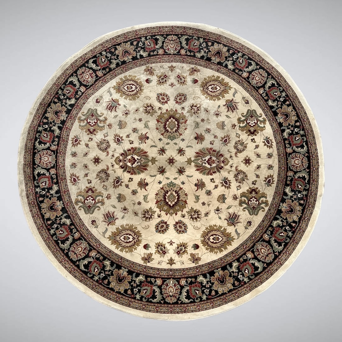 Area Rug: Round 7' 10": Tree of Life Metal Cutout Wall Art. 12" x 36". Polypropylene yarn. Rolled for shipping 8' x 8" x 8". .>>>>>>>>>>>>>>READ----READ----READ----Shipping for this lot is available ONLY THROUGH LIVEAUCTIONE