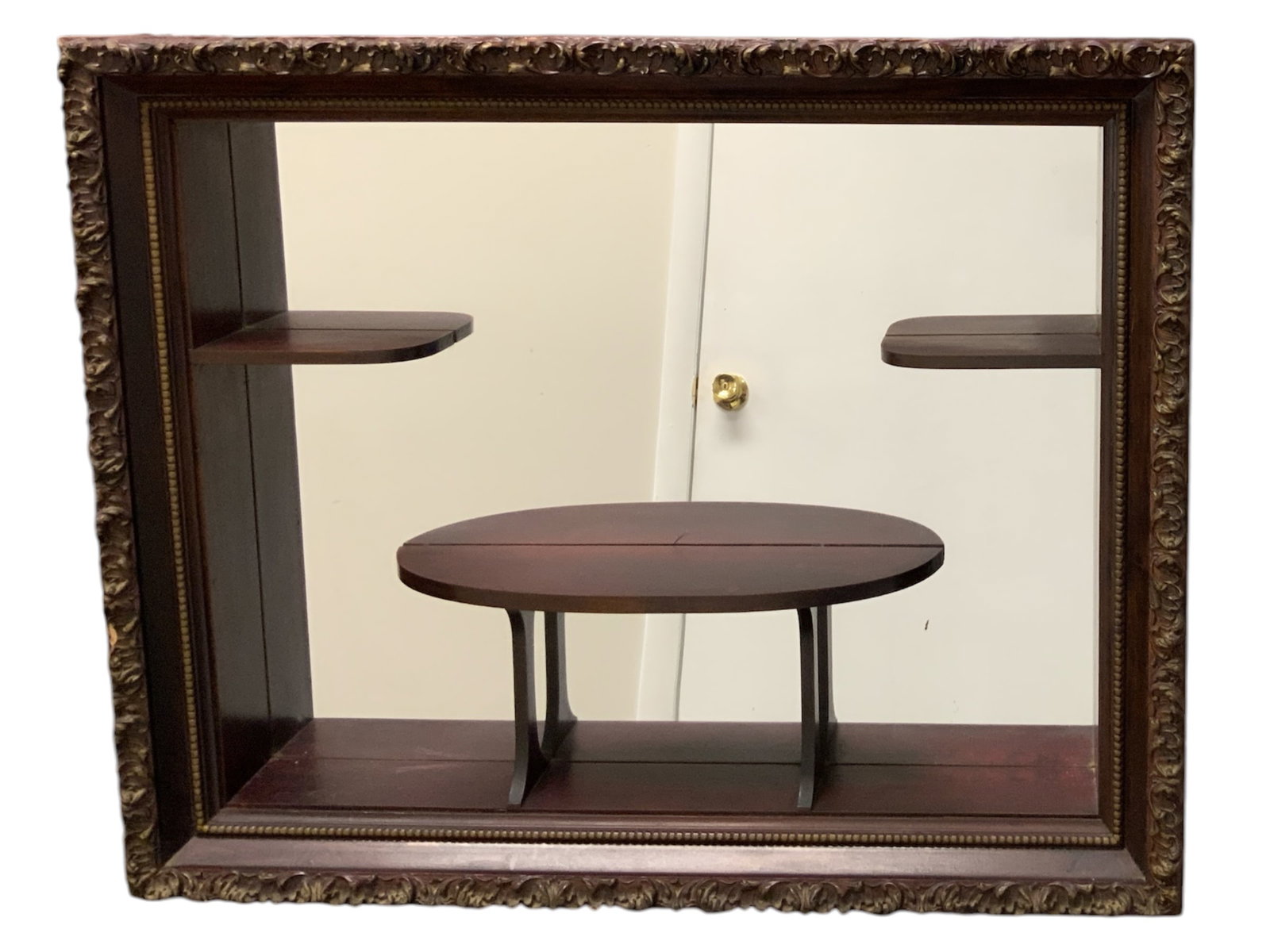 Wood-frame Shadow Box Wall Mirror (1 of 3)