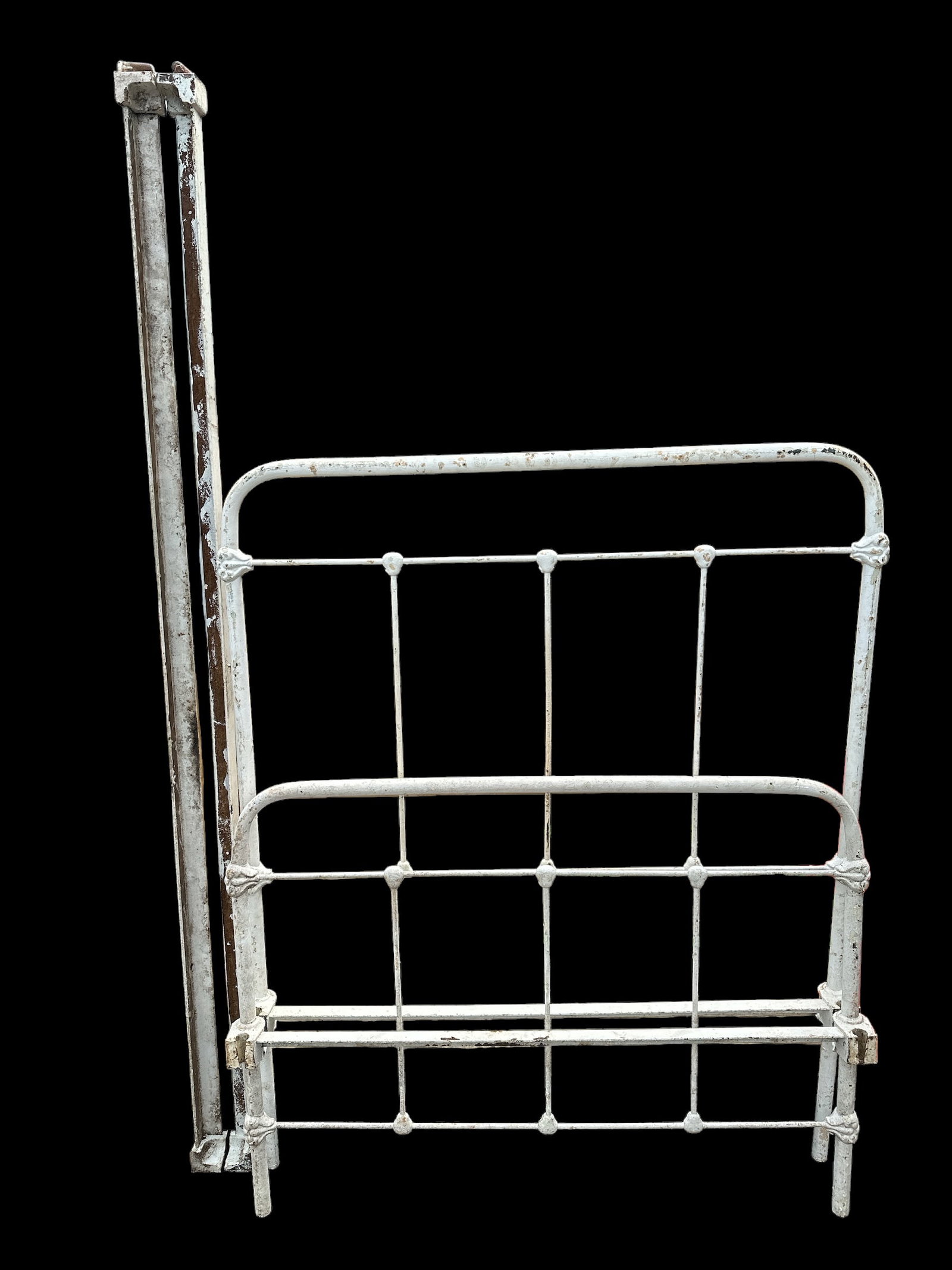 Shabby Chic Antique Iron Bed Twin Size White (1 of 4)