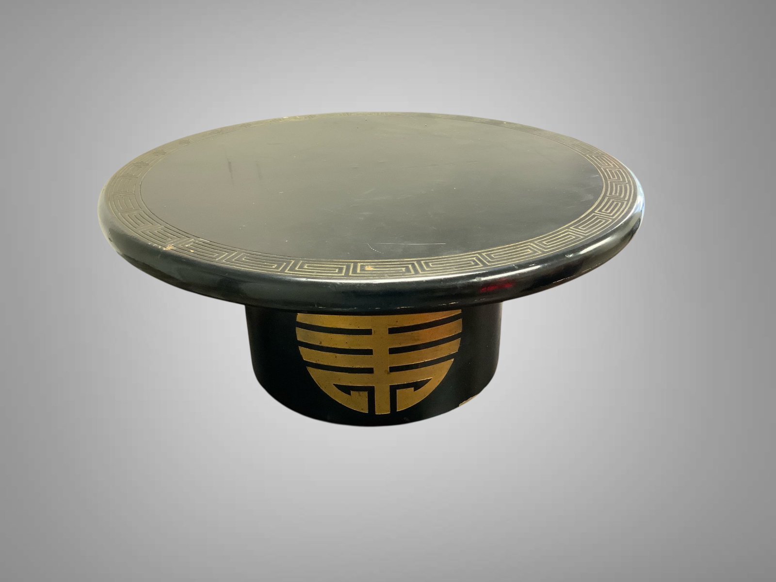 Wooden Black Lacquered Pedestal for Display (1 of 4)
