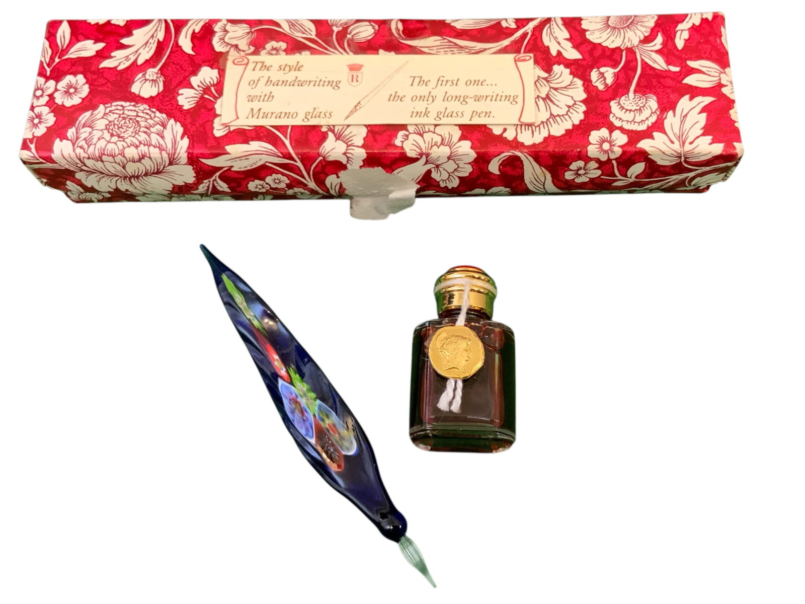 Murano Glass Dip Pen and Red Ink - Calligraphy (1 of 3)